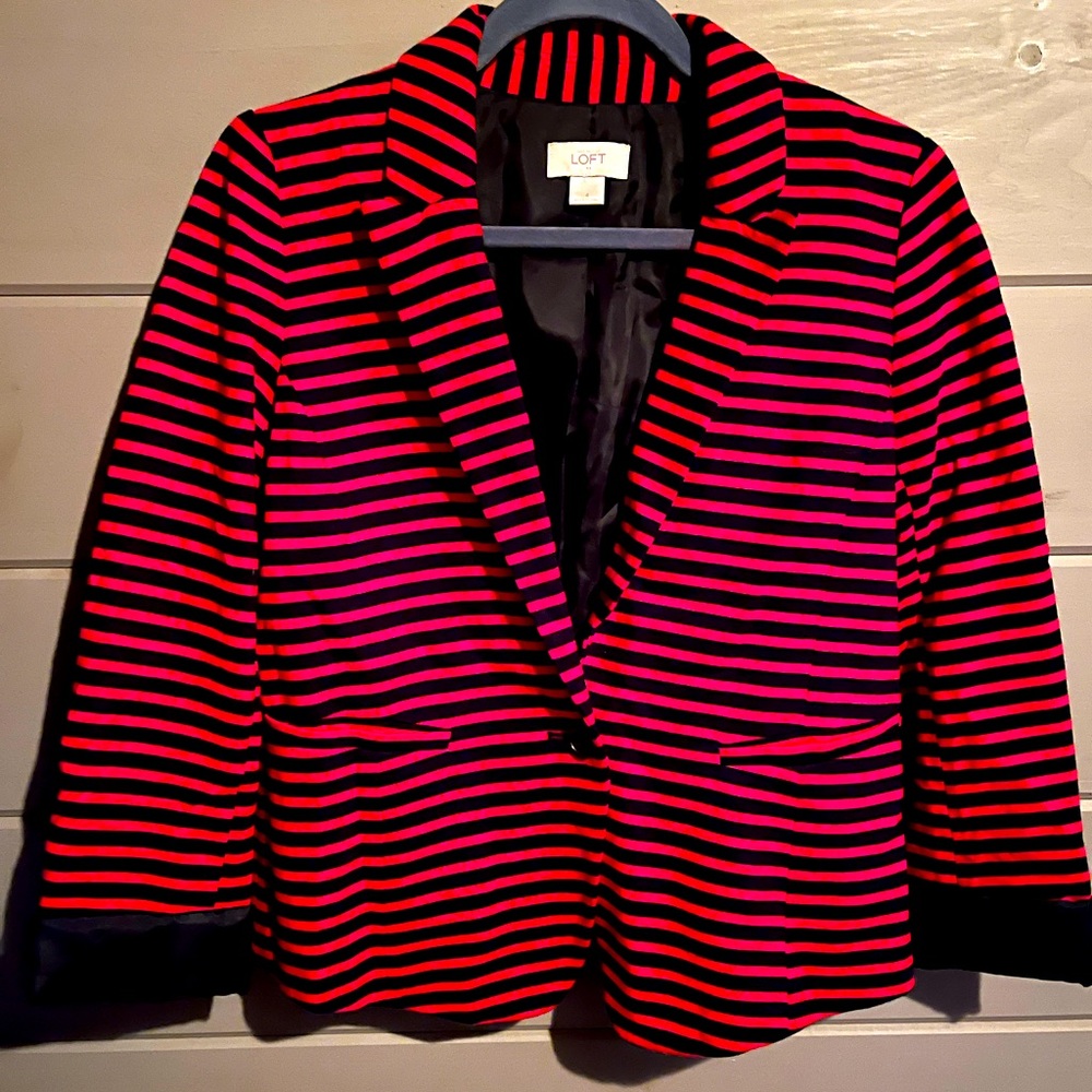 Loft knit blazer preppy style